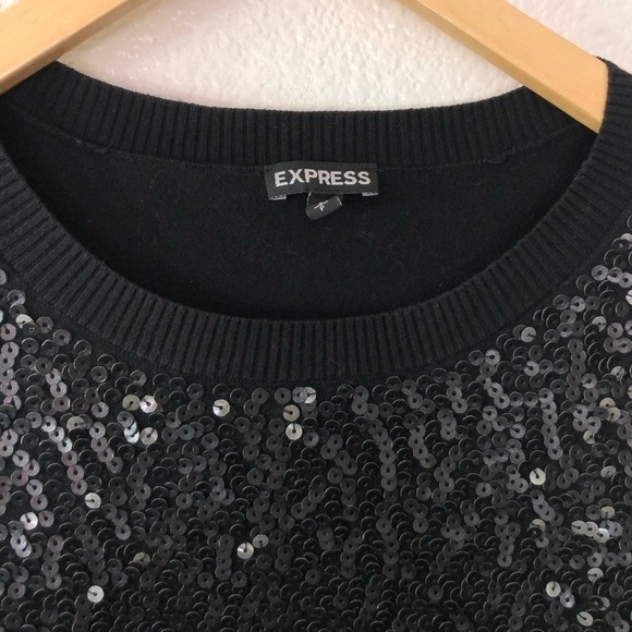 Express Sequin Front Sweater - Picture 5 of 8